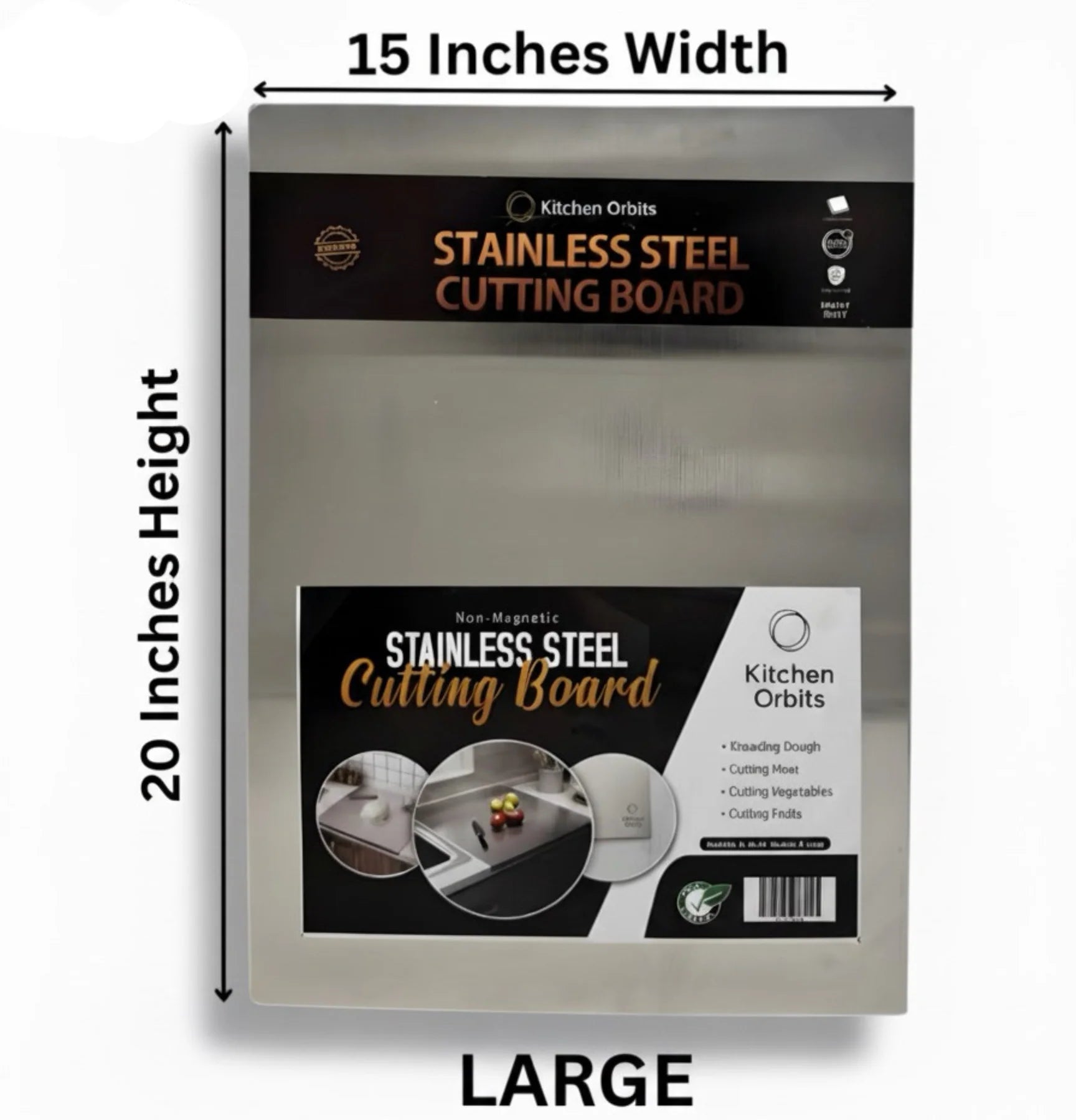 Steel chopping board