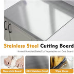 Steel chopping board